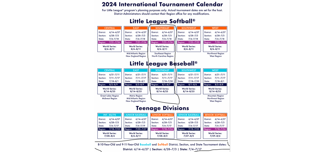 2024 Tournament Dates